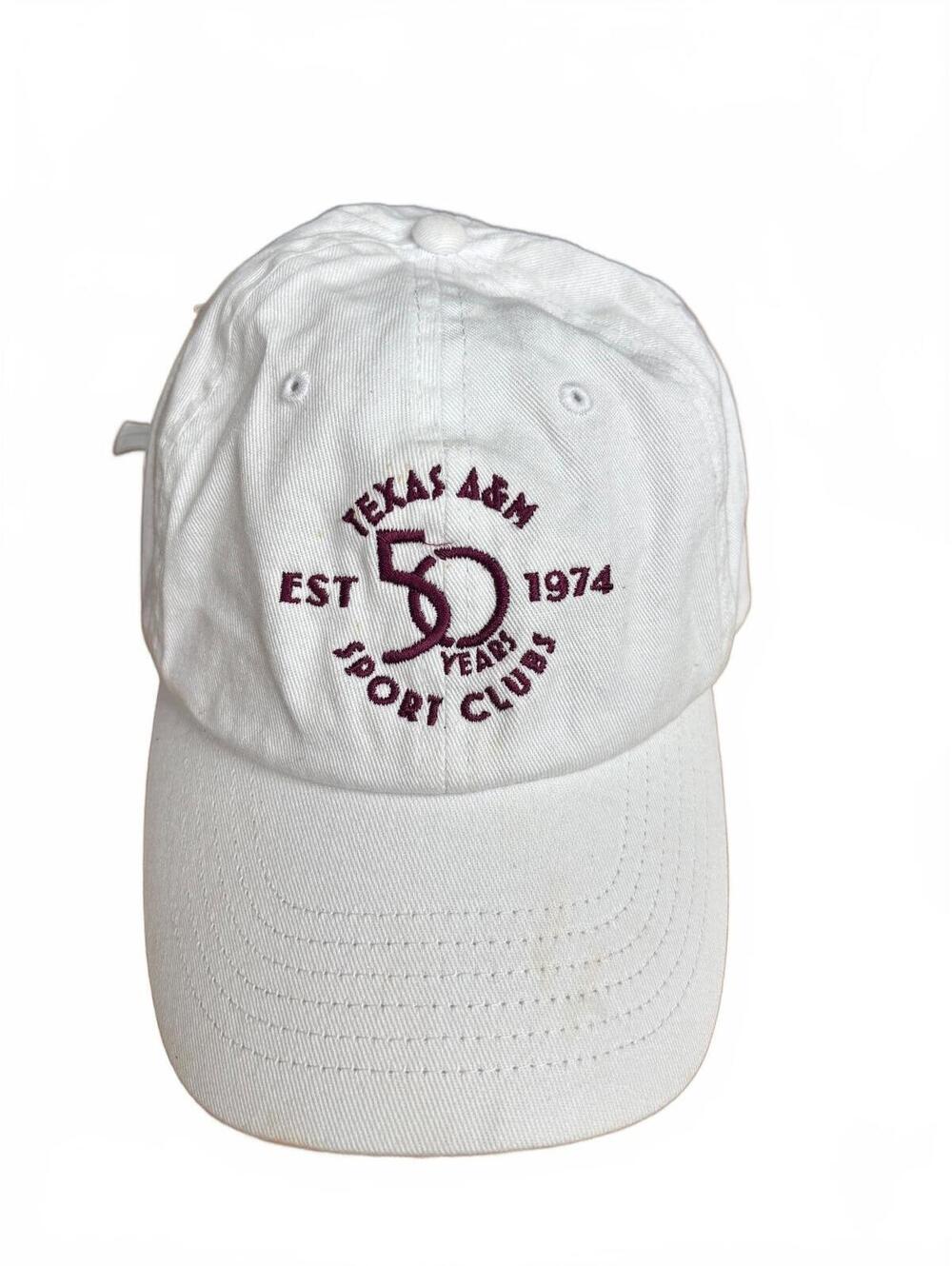 Texas A&M 50 Years Sport Club White Baseball Cap Hat
